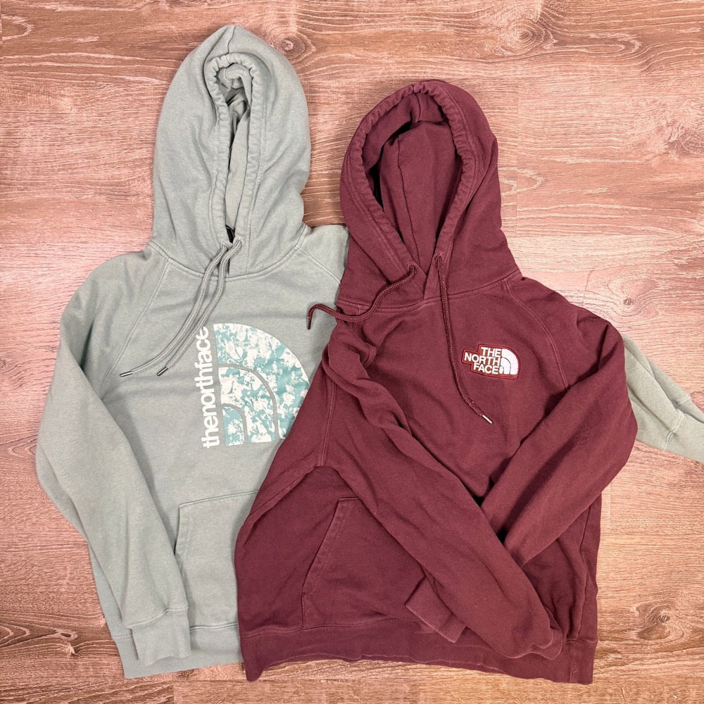 Lot of 2 North Face Hoodies Womens L Pullover Sweatshirt Bundle Gorpcore